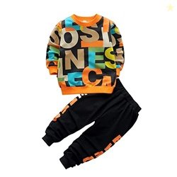 Googo Gaaga Boy's Cotton full Sleeves Printed Sweatshirt and Pant Set