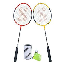 Silver's SB-100 Combo-5 (2 Badminton Rackets + 2 Pcs Plastic Shuttle)