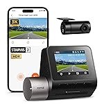 70mai A510 HDR 3K Dual Channel Dash Cam, STARVIS 2 IMX675 Sensor, ADAS, Built-in GPS Logger, Route Recorder, MaiColor Vivid+ with Night Owl Vision, App Playback & Share, Optional Parking Monitoring
