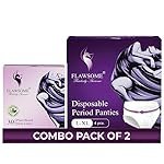 Flawsome Period Pants Full 360-Degree Protection for Heavy Flow & Panty Liner for Light Discharge | Leak-Proof, Rash-Free, Comfortable | Ideal for Maternity | Overnight Assurance | Highly Absorbent Core | Pack of 4 (L + Liner)