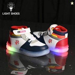 Birde Velcro Walking Shoes For Boys & Girls(Blue, 9-10 Years)