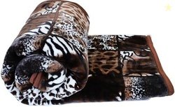 RIAN Animal Single Mink Blanket for Heavy Winter(Polyester, Coffee)