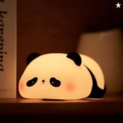 Desidiya Lying Panda Night Light - Soft Silicone Color-Changing LED To
