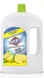 Puerto Dishwash Gel Refill Can, (Lemon) - 1 Ltr (Pack of 1)| Leaves No