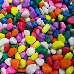 Schmick 1 Kg Multicolor Pebbles Stones for Plants Pots, Aquarium/Fish