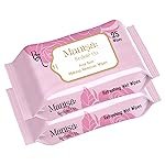 Manisa Beaute Co. Rose Flush Makeup Remover Wipes | Alcohol-Free, Paraben-Free, Vegan & Cruelty-Free | Rose-Infused Makeup Removing Wipes | 50 Wipes (Pack of 2)