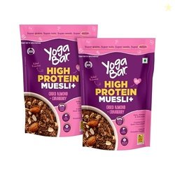 Yogabar Super High Protein Muesli 850g (Pack of 2) | 23g Protein | Wit