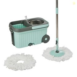 Amazon Brand - Presto! Elite Spin Mop with Steel Wringer and Auto-fold
