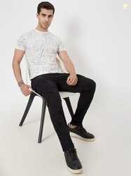 Mufti Typography Printed Slim Fit Pure Cotton T-Shirt