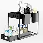 Lifelong 2-Tier Under Sink Storage Organizer | Pull Out Cabinet | Drawers for Kitchen Cabinets | Sliding Rack with Removable Panels & Hooks | Multi-Purpose Organiser for Kitchen or Bathroom (LLEUS09)