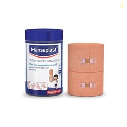 Hansaplast Soft Cotton Crepe Bandage For Pain Relief | 8CM X 4MTR, Ski