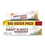 Patanjali Dant Kanti Natural Toothpaste 600g (200gx3), Super Saver Value Pack, Strengthens Teeth, Tightens Gums & Promotes a Cavity-Free, Healthy Smile