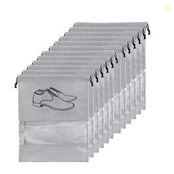 Avolusion Travel Shoe Pouch Set - Pack of 24, Transparent Non-Woven Fa