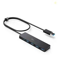 Anker 4-Port USB 3.0 Hub, Ultra-Slim Data USB A Hub with 2 ft Extended
