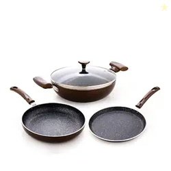 Crystal Vivid Series Induction Base Non Stick Cookware Set- 4 Pcs | Ta