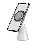Portronics Mogun 5 Compatible with Magsafe, Magnetic Universal Phone Holder, Ideal for Desks, 360Â°Rotation & 180Â°Pivot, Sturdy Build Material, Strong Magnetism (White)
