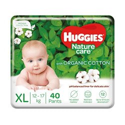 Huggies Nature Care Pants, Extra Large (XL) Size Diaper Pants, 40 Coun