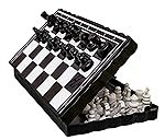 HARRY & JAMESÂ® Mini Magnetic Educational Toys Travel Chess Set, Mini Foldable Chess, Pocket Size Magnetic Travel Chess with Folding Board for Kids, Boys, Girls, Childrens and Adults (Black)