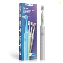 ORACURA SB200 Grey Electric Toothbrush for Men & Women, 1 Year Warrant