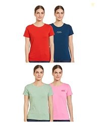 Amazon Brand - Symbol Women's Regular Fit T-Shirt (Pack of 4) (SYM-AW2