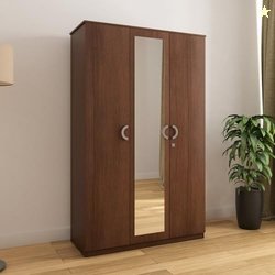 Nilkamal Massif 3 Door Wooden Wardrobe with Mirror for Bedroom | Almir