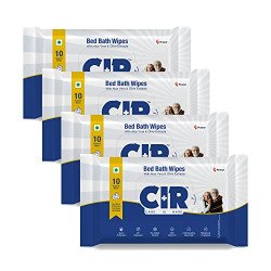 CIR Soft Body Cleansing Wet Bed Bath Wipes for Adults | Body Sponging