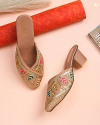 Gerief Women Heels Sandal(Gold , 4)