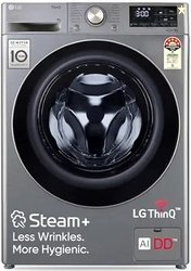 LG 9 Kg, 5 Star, AI Direct Drive Technology, Wi-Fi, Steam+ with Wrinkl