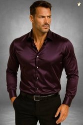 VYOMENTERPRISEE Men Regular Fit Solid Spread Collar Formal Shirt