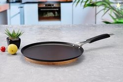 Sumeet Super Smooth Pre Seasoned Carbon Steel (Iron) Flat Tawa for Dos