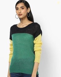 UNITED COLORS OF BENETTON Colourblock Pullover with Ribbed Hems