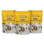 Naturally Yours Soba Instant Ramen Noodles â Buckwheat, Millet & Whole Wheat | High Protein & Fiber | No Maida, No MSG, Not Fried | No Onion No Garlic, 100% Jain Friendly | Ready in 2 Mins | 175g Each | Pack of 3 with Tastemaker