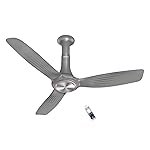 Havells 1200mm Inox Underlight BLDC Ceiling Fan | Remote Controlled, Smart Fan, IoT Enabled, Alexa & Google Home Compatible | 5 Star Rated, Upto 60% Energy Saving, 2 Year Warranty | (Mettalic Gray)