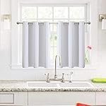 IVAZA Living Room Bedroom Room Darkening Thermal Insulated Polyester Solid Blackout Curtain Noise Reducation (2 Feet Size) White