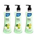 Wonder Fresh Liquid Moisturizing Foaming Handwash with Pump | Germ Protection Handwash Liquid Soap | Soft on Hands | Pack of 3-435ml each (pack of 3, green apple and lemon)