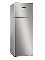 Bosch 269L 2 Star Inverter Frost free Double Door Refrigerator (CTN29S02NI, 18 Hours Cooling Retention, Digital Display, Super Freeze, 80min Convert, Fine Steel)