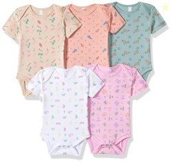 T2F Baby Girls and Baby Boys Rompers Bodysuits (Pack of 5)