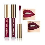 VOZO Stay-All-Day Matte Liquid Lipstick – Waterproof & Fade-Resistant Pack Of 2 (Passion Pink, Purplish Wine) 8ml