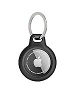 Belkin Apple AirTag Secure Holder with Key Ring – Durable, Scratch-Resistant Case with Open Face & Raised Edges – Protective AirTag Keychain Accessory for Keys, Pets, Luggage, & More – Black