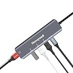 Honeywell New Launch 5-in-1 Type C Docking Station with 4K HDMI Port, 3xUSB 3.0 Port & Type C 3.0 PD 100W, for All Type C Devices- Windows/MacBook, On-The-Go Feature