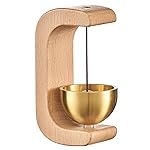 Wooden Magnetic Door Bell Chime â Brass Shopkeeper Entry Alert for Small Doors, Wall Mount Classic Sound Bell, Decorative Vintage Doorbell for Home, Office & Store Use