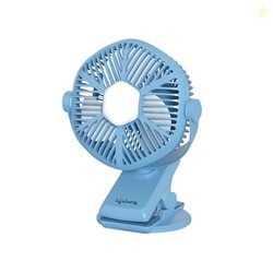 Lifelong 125mm Rechargable Fan with Clip & LED Light|Portable Fan, USB