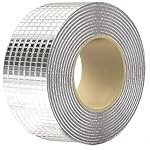 Zureni Leakage Repair Duct Tape Waterproof Heavy Duty Aluminum Foil Butyl Rubber Build Adhesive Sealing Water Leaks for Pipe Roof Surface Cracks (Silver, 5 mtrs)