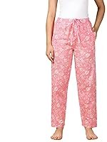 PYNK by Lux Cozi Women’s Cotton Printed Palazzo Pyjama Relaxed Lounge Pants | Super Soft Comfortable | Loungwear Pyjama Pant-Pack of 1