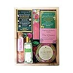 Nyassa The fragrance stories by nyassa: THE QUEEN Gift set | Natural Bath and Body Care Set | Handmade Soap | Roll On |Hand & Body Moisturizer | Bath Salt | Scented Candle | Premium Pampering Kit for All Special Occasions for Women