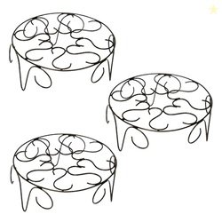 TrustBasket Venice Plant Stand | 12 Inch Black Plant Stand for Balcony