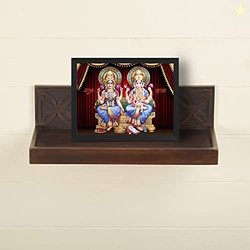 Home Centre Divine Solid Wood Wall Pooja Mandir
