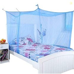 Divayanshi Blue Mosquito Net for Single Bed/Double Bed, 6x6 Insect Pro