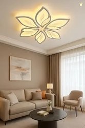 5 Lights Arc Flower Ceiling LED Chandelier Lamp 3 Color Changing Light