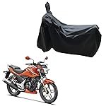 Oshotto Dust and Water Proof Double Mirror Pocket Leatherite Bike Body Cover Compatible with Hero Xtreme Sports (Black)